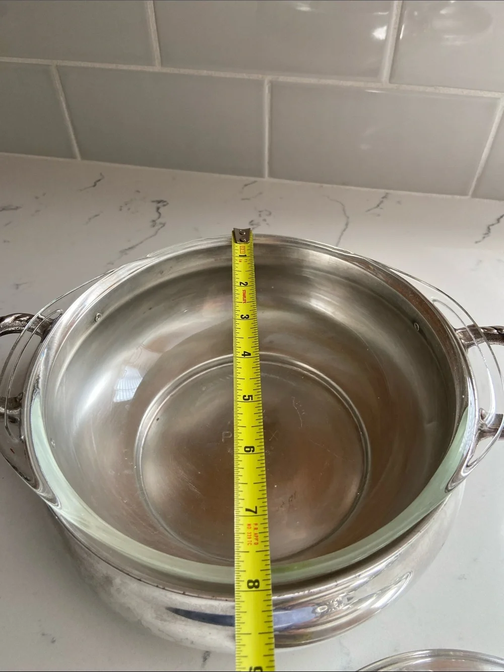 Vintage English Silver Mfg Corp Silverplate Casserole Glass Insert